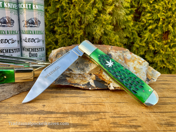 Cooper Cutlery Battle Axe Brand German Hunter Jigged Green Bone