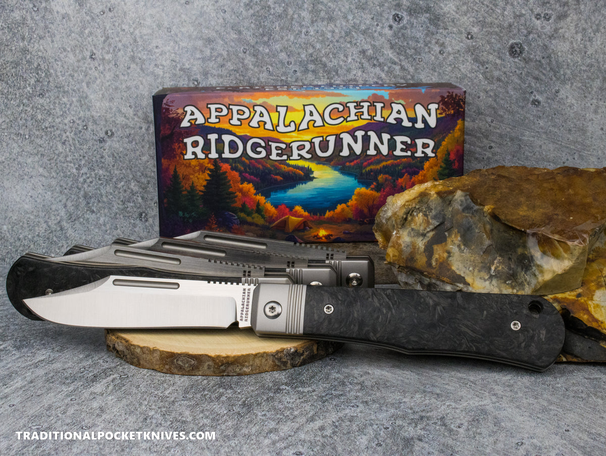 Appalachian Ridgerunner: Fat Carbon Dark Matter Glow - Clip Point S90V