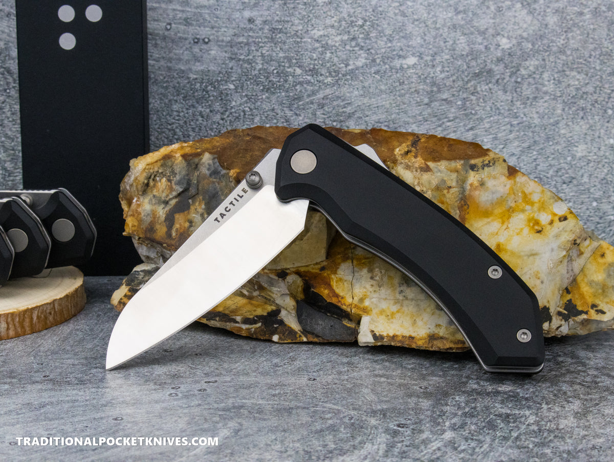 Tactile Knife Co. Chupacabra Black Aluminium Satin Magnacut Lynch Northwest Titanium Pocket Clip