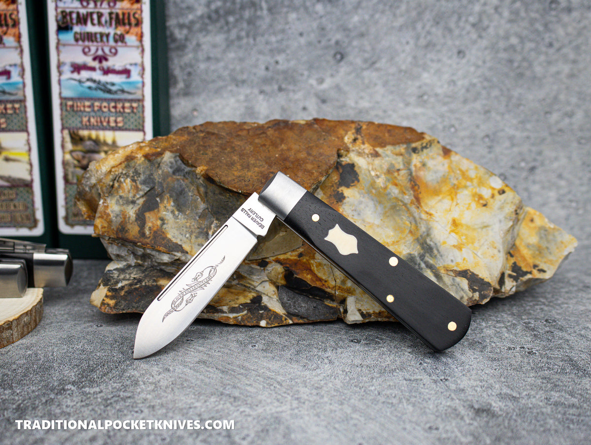 Cooper Cutlery Beaver Falls Cutlery Co. Ebony Wood Mammoth Shield Jack (EBJ MS)