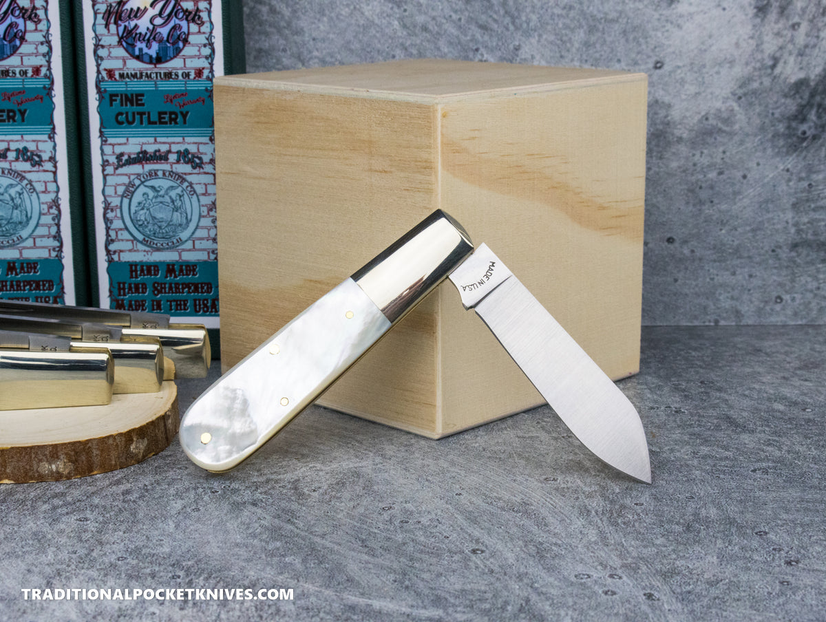 Cooper Cutlery Schatt&amp;Morgan Cutlery New York Knife Co. #69 Gentleman&#39;s Barlow Mother of Pearl (P)