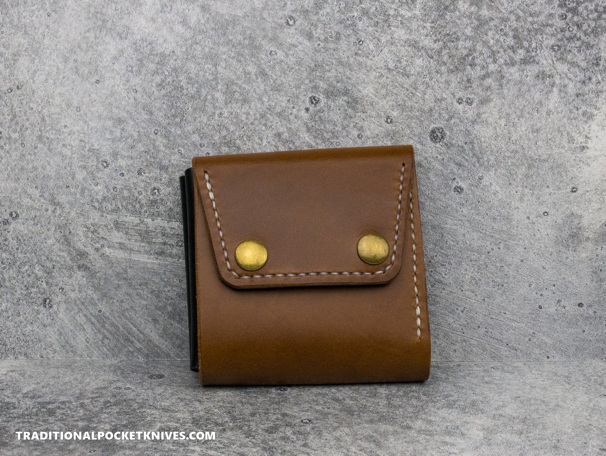 Sage Grouse Leather Cutler&#39;s Wallet &quot;Whiskey/Black&quot;