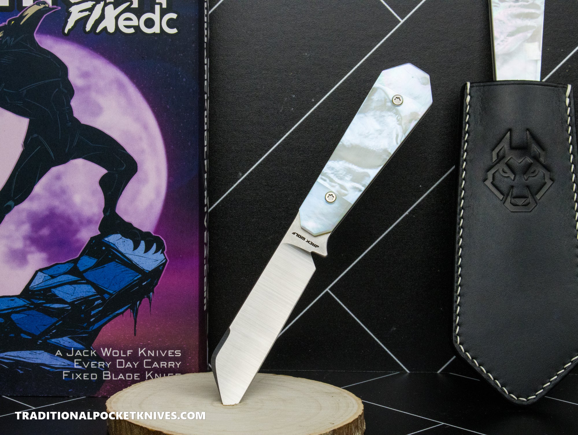 Jack Wolf Knives Exclusive Midnight FIXedc Mother of Pearl