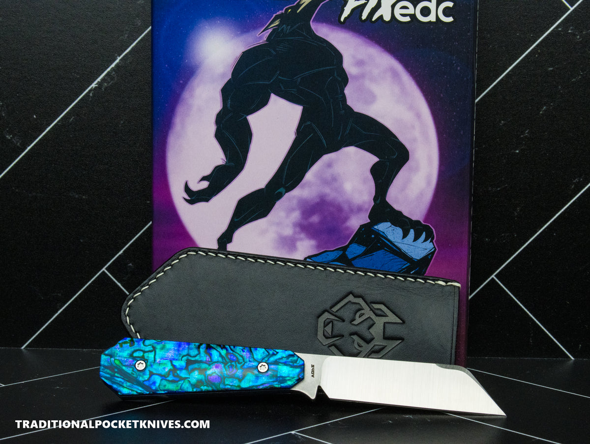 Jack Wolf Knives Exclusive Midnight FIXedc Blue Abalone