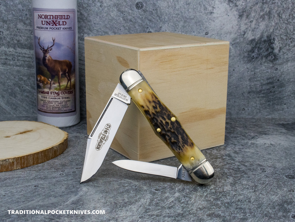 Great Eastern Cutlery #321224 Northfield UNXLD Engineer Sambar Stag #5