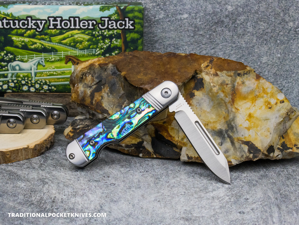 Kentucky Holler Jack: Abalone - Spearpoint 154CM