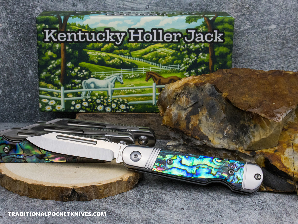 Kentucky Holler Jack: Abalone - Spearpoint 154CM