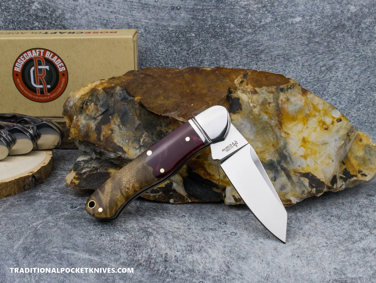 RoseCraft Blades Ocoee River Kayak Red Resin Burl (RCT009-RW)