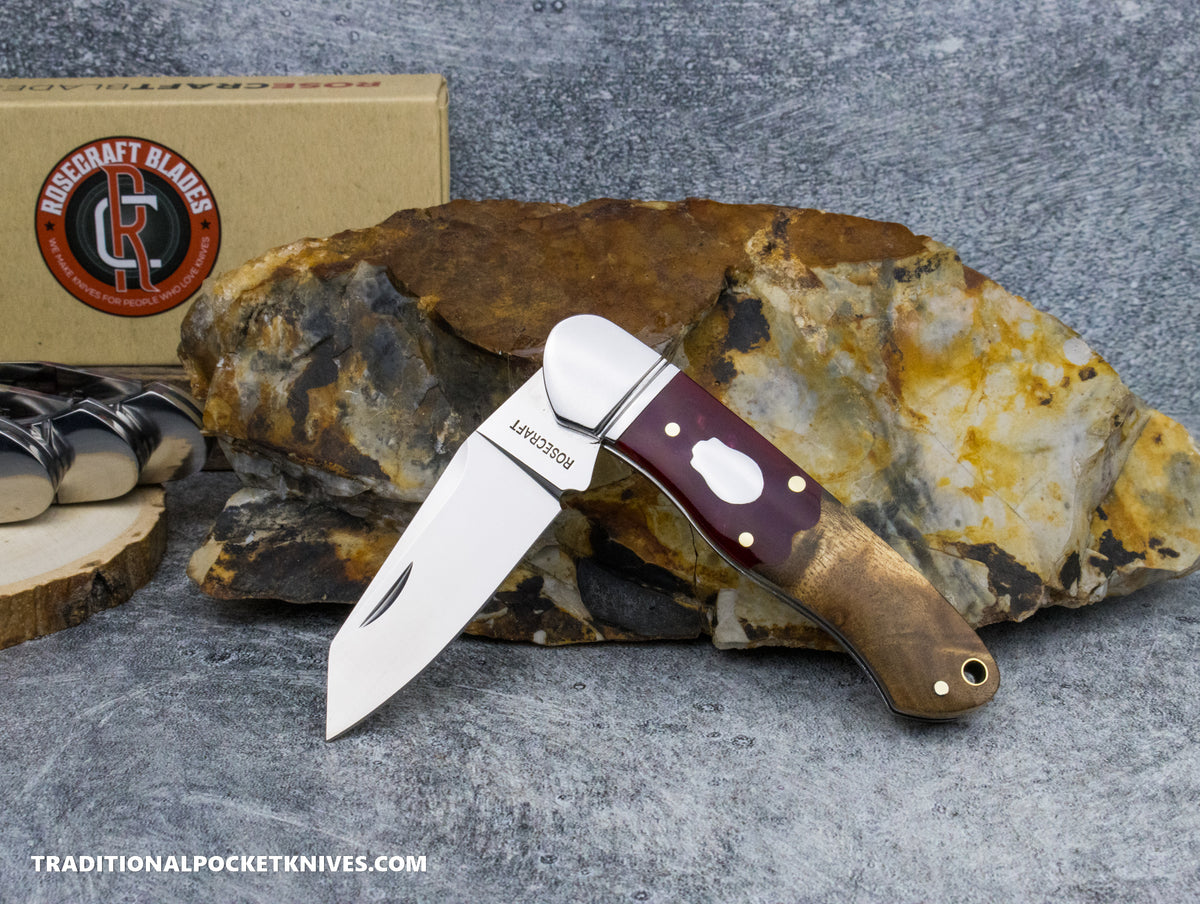 RoseCraft Blades Ocoee River Kayak Red Resin Burl (RCT009-RW)