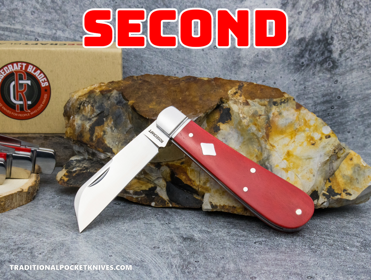 SECONDS: RoseCraft Blades Lick Creek Loom Fixer Rose Madder Red Bone (RCT025-RAB)