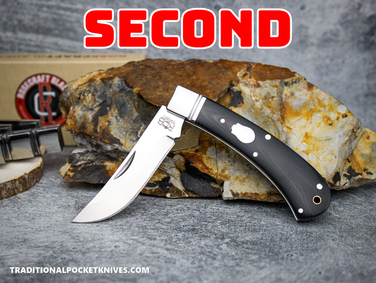 SECONDS: RoseCraft Blades Little Riverbend Skinner Black Micarta (RCT001-BM)