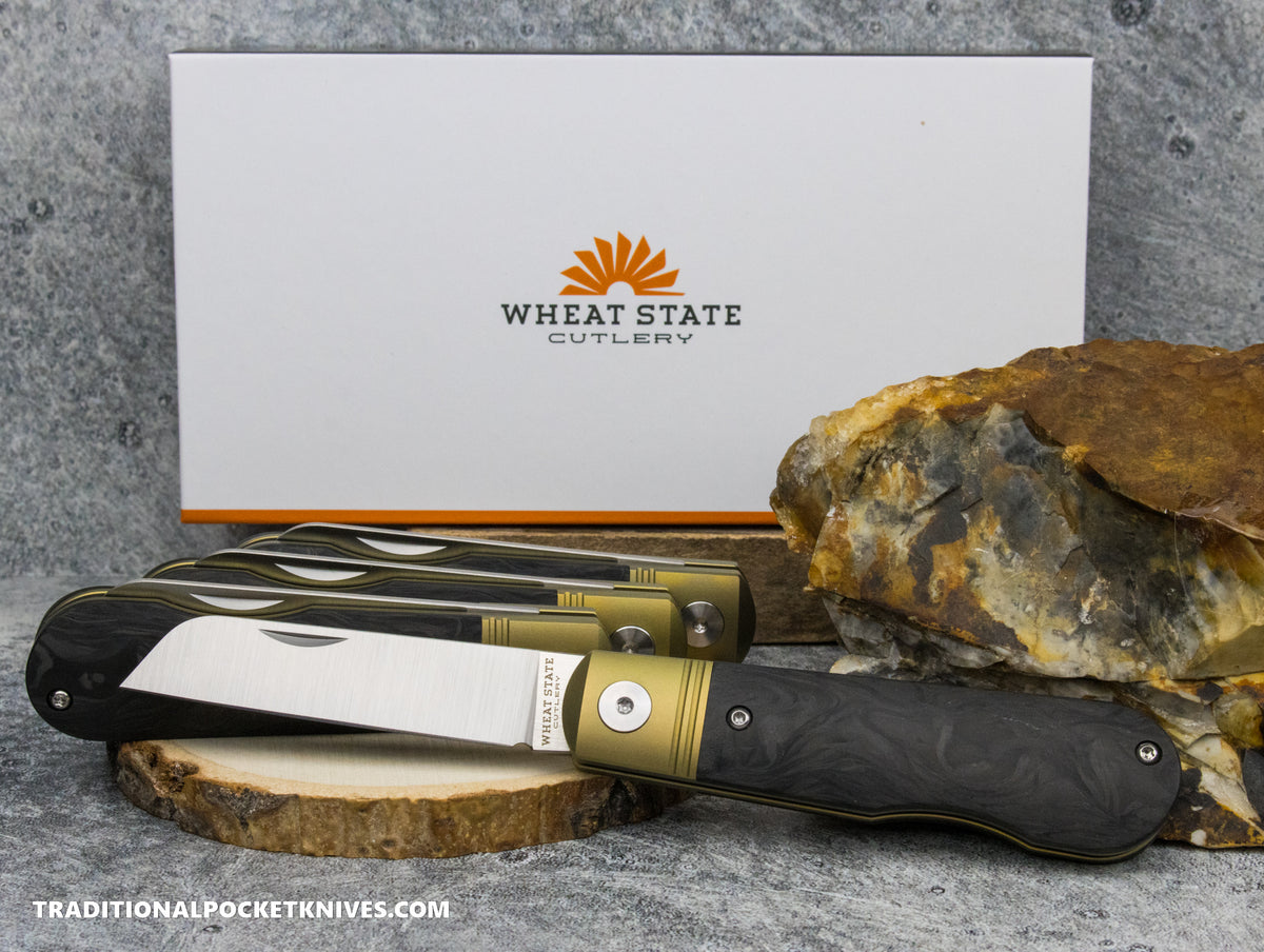 Finch Wheat State Cutlery Peacemaker Swirl Carbon Fiber