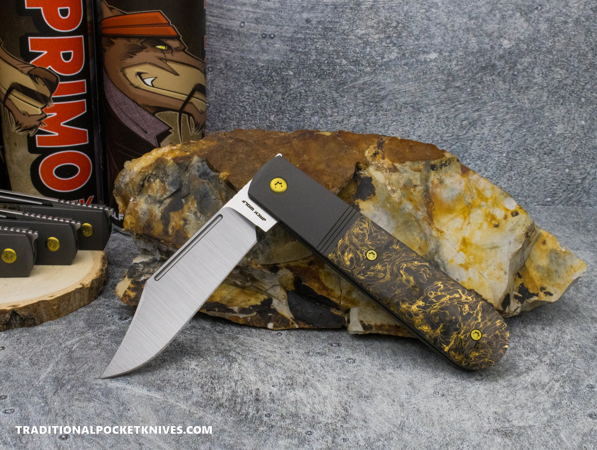 Jack Wolf Knives Primo Jack Fat Carbon Dark Matter Gold