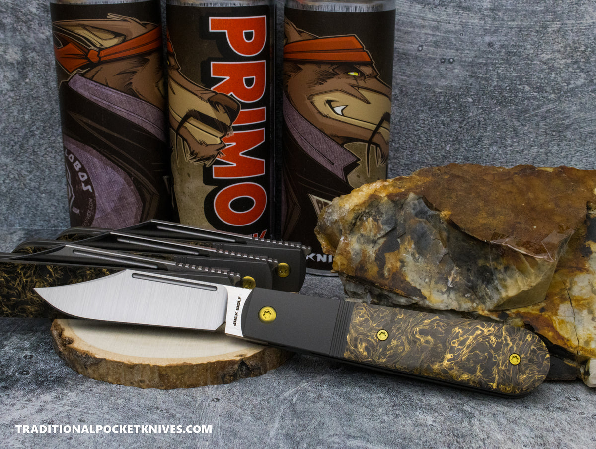 Jack Wolf Knives Primo Jack Fat Carbon Dark Matter Gold