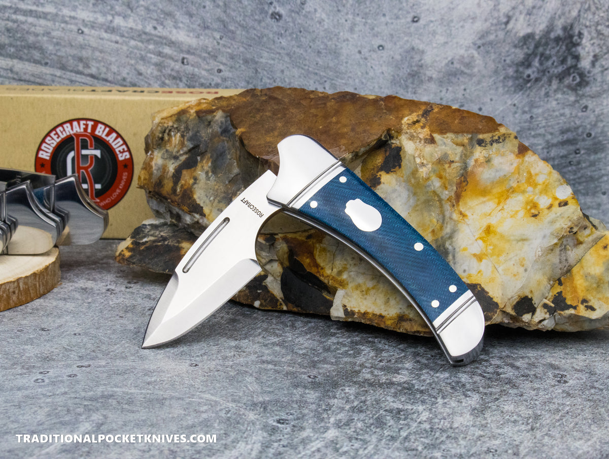 RoseCraft Blades Zambezi Blue Micarta (RCT002-BM)