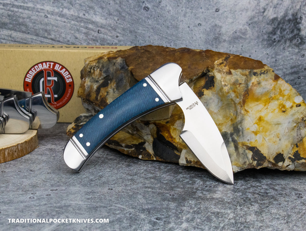 RoseCraft Blades Zambezi Blue Micarta (RCT002-BM)