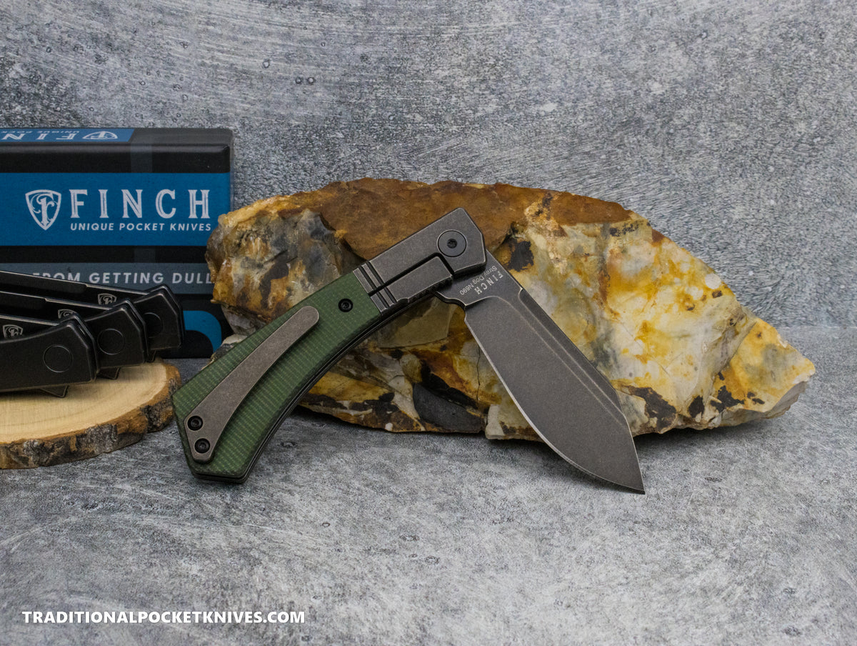 Finch Stray Dog Sequoia Green Micarta