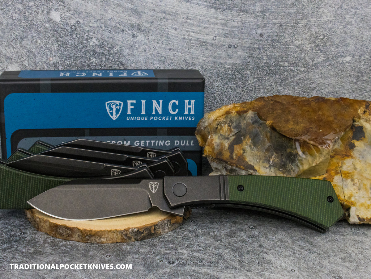 Finch Stray Dog Sequoia Green Micarta