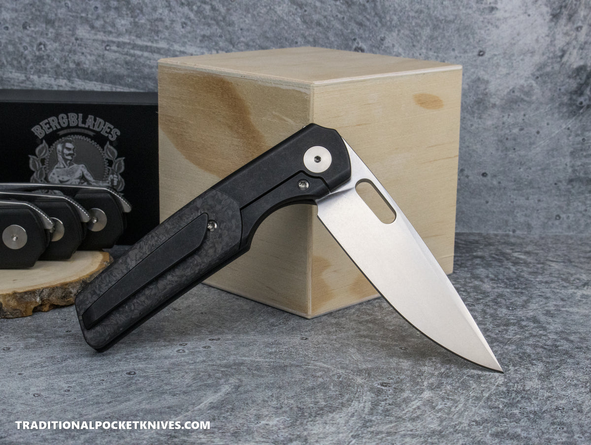 BergBlades Sweeney Marble Carbon Fiber PVD Polished/Stonewash