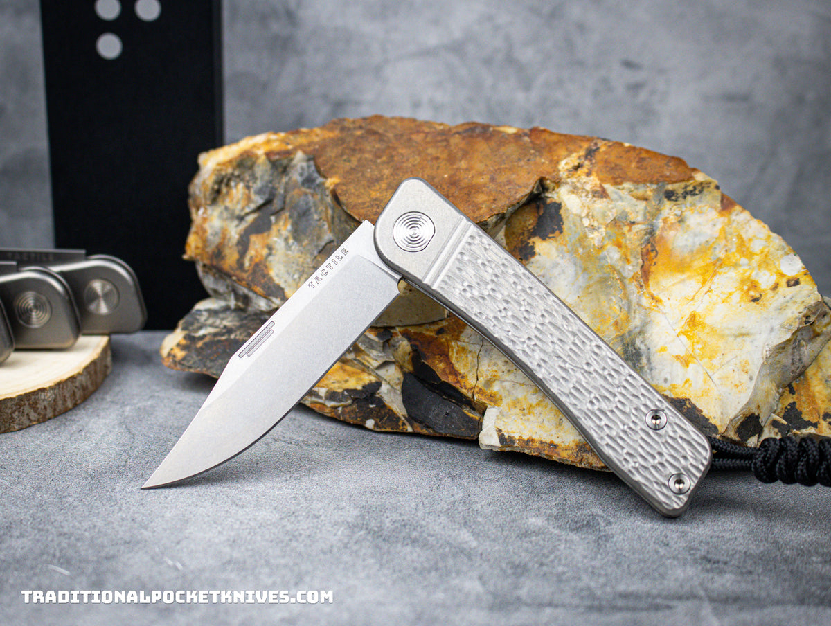 Tactile Knife Co. Exclusive Bexar Gray Jigged Titanium Magnacut - C ...