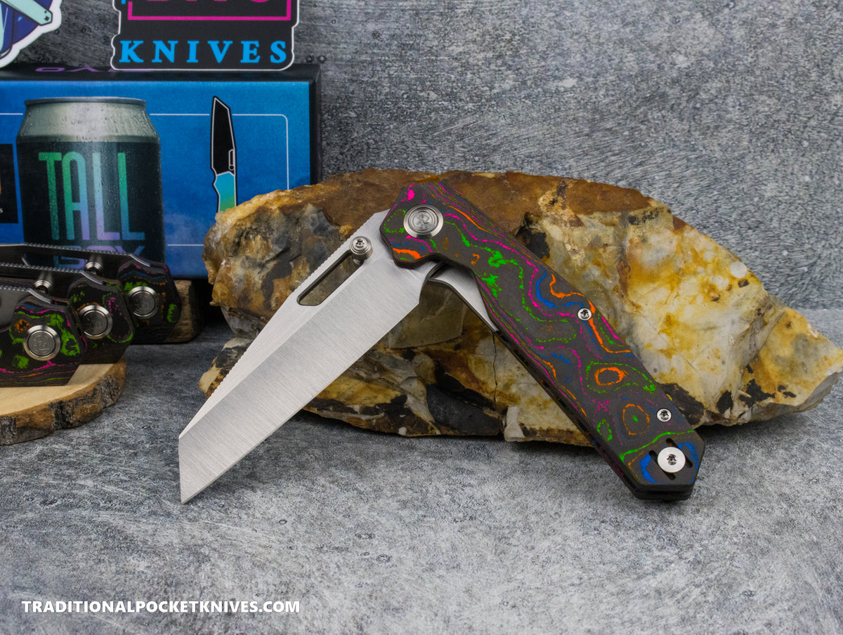 Divo Knives Exclusive Tall Boy Smooth CamoCarbon 80&#39;s S90V Satin