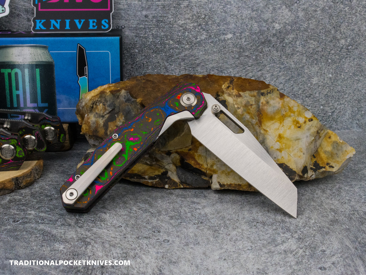 Divo Knives Exclusive Tall Boy Smooth CamoCarbon 80&#39;s S90V Satin