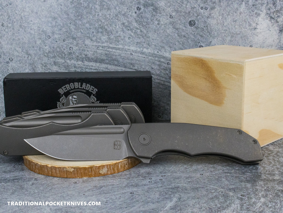 BergBlades Ti Tick Sandblast/Stonewash