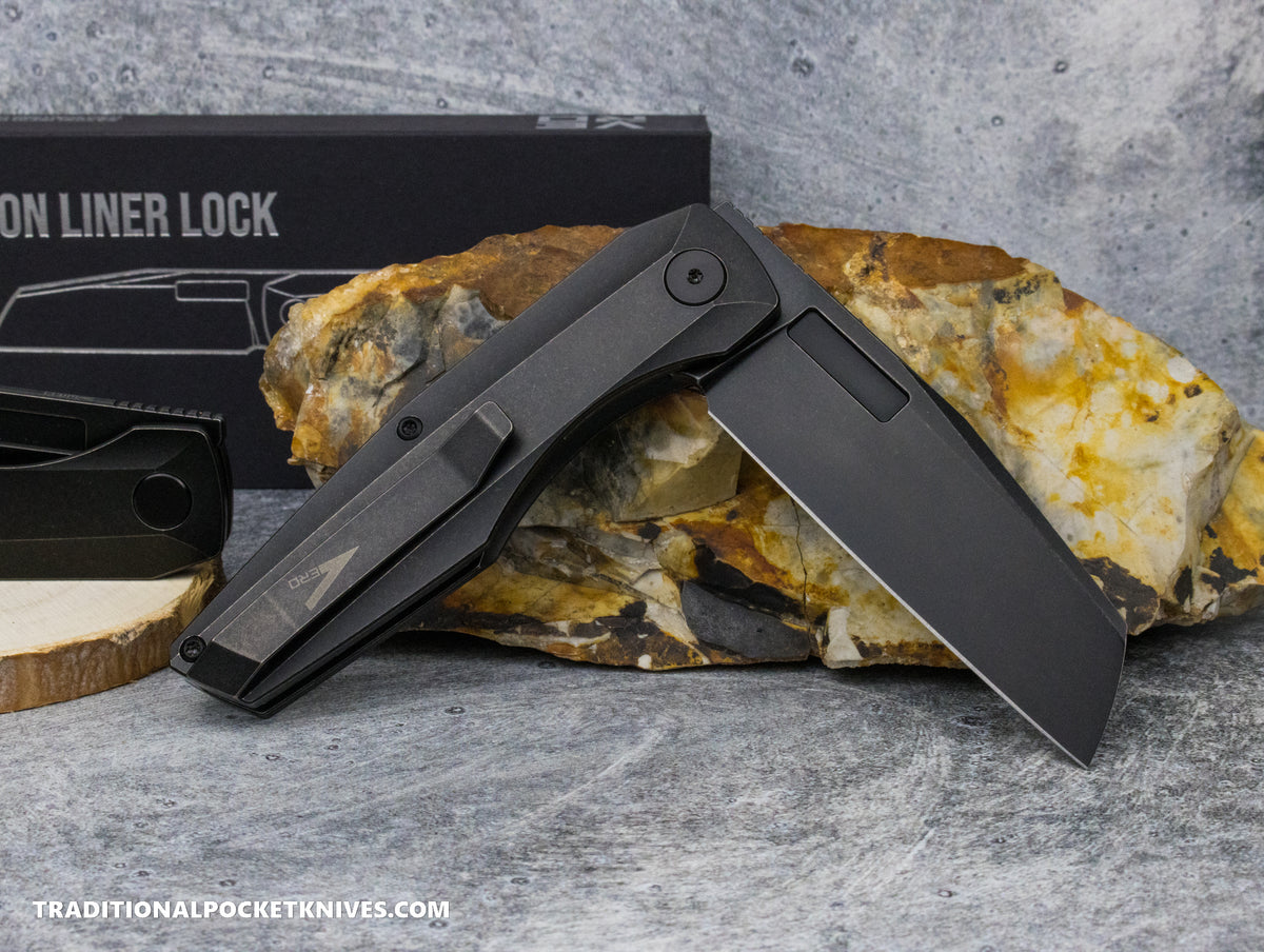 Vero Engineering: Axon Liner Lock - Titanium M390 Blackwash