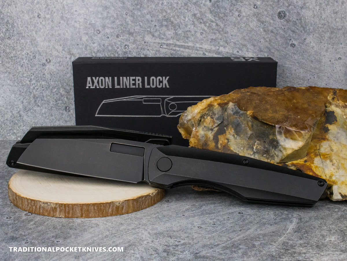 Vero Engineering: Axon Liner Lock - Titanium M390 Blackwash