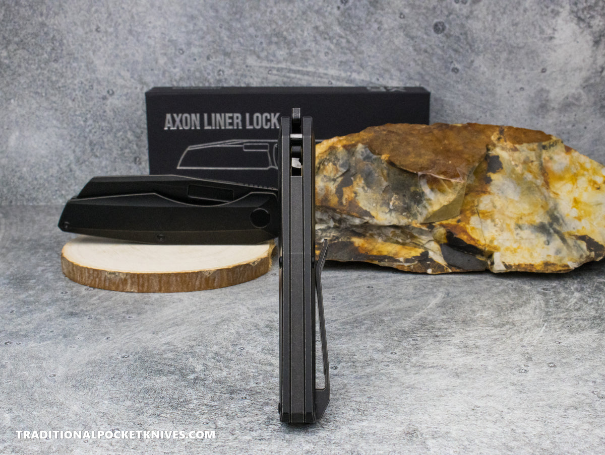 Vero Engineering: Axon Liner Lock - Titanium M390 Blackwash