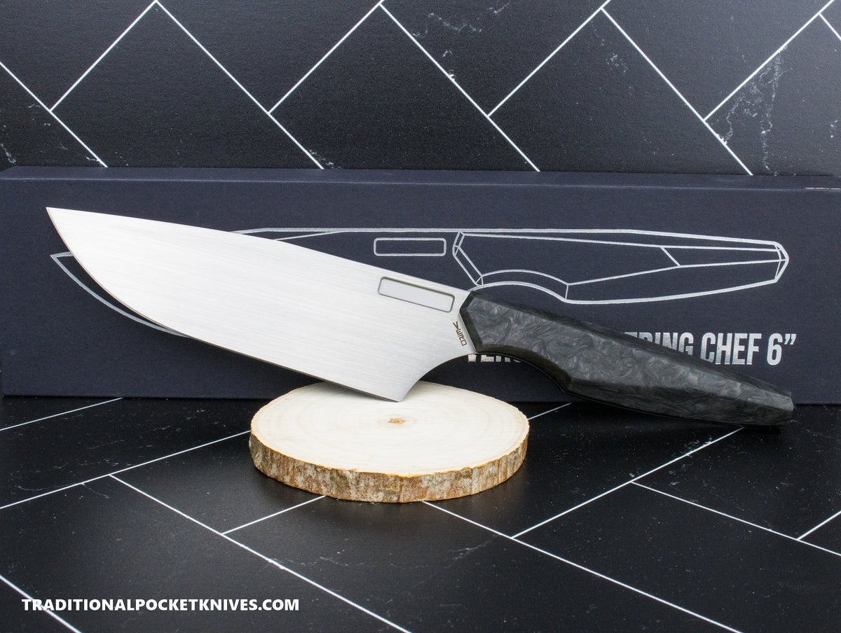 Vero Engineering: Vero Chef 6&quot; -  Marbled Carbon Fiber Nitro-V Hand Satin