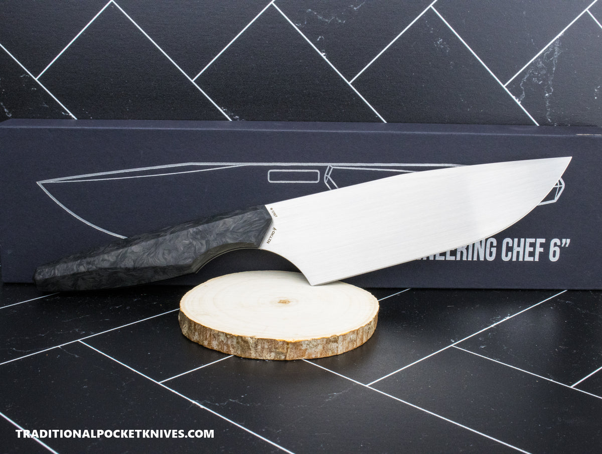 Vero Engineering: Vero Chef 6&quot; -  Marbled Carbon Fiber Nitro-V Hand Satin