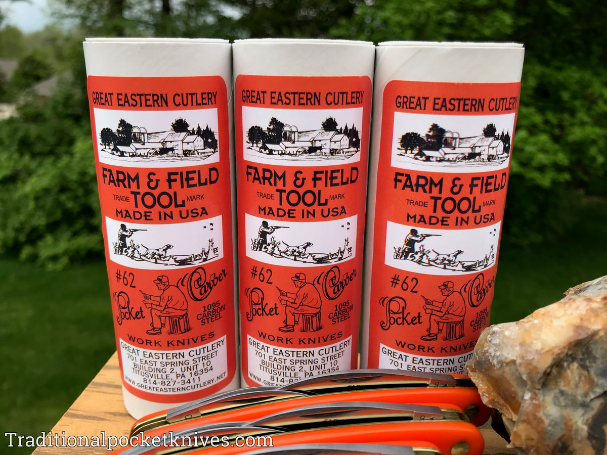 Great Eastern Cutlery #620320 Farm&amp;Field Pocket Carver Orange Delrin