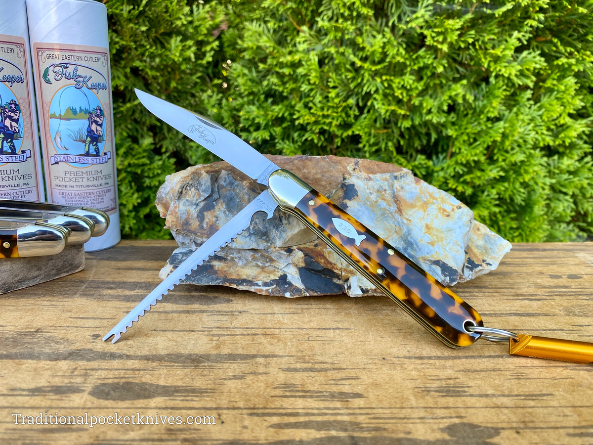 Great Eastern Cutlery #651222SS Fish Keeper Tortoise Shell Acrylic
