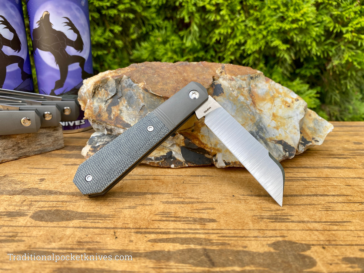 Jack Wolf Knives Midnight Jack Black Canvas Micarta