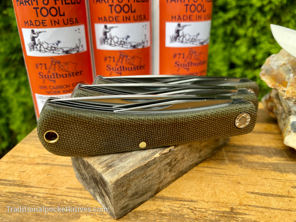 Great Eastern Cutlery #715222 Farm&amp;Field Tool Sudbuster OD Green Canvas Micarta - **Will Release In August**