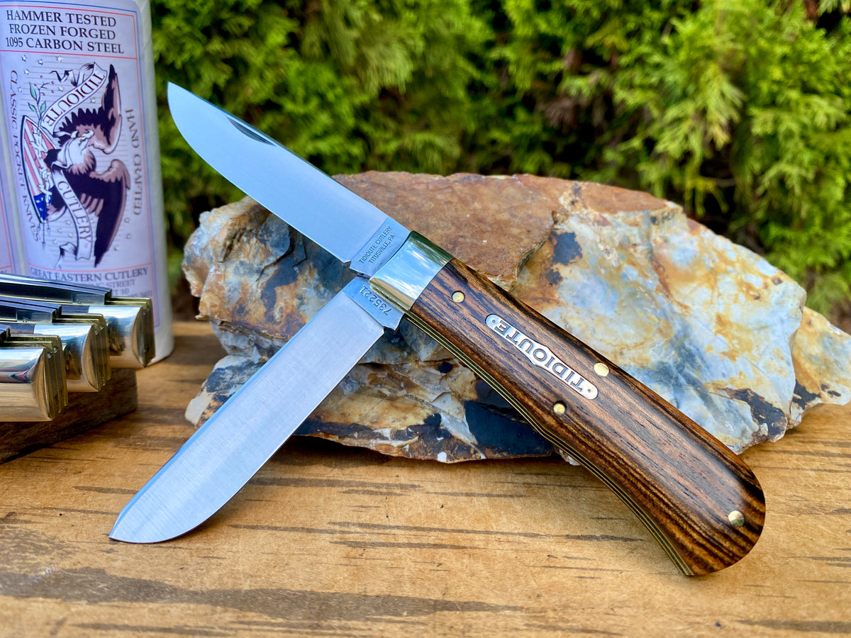 Great Eastern Cutlery #735221 Tidioute Cutlery Scout Trapper Mexican Bocote Wood