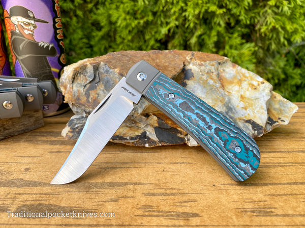 Jack Wolf Knives Benny's Clip Fat Carbon Arctic Storm - C. Risner ...