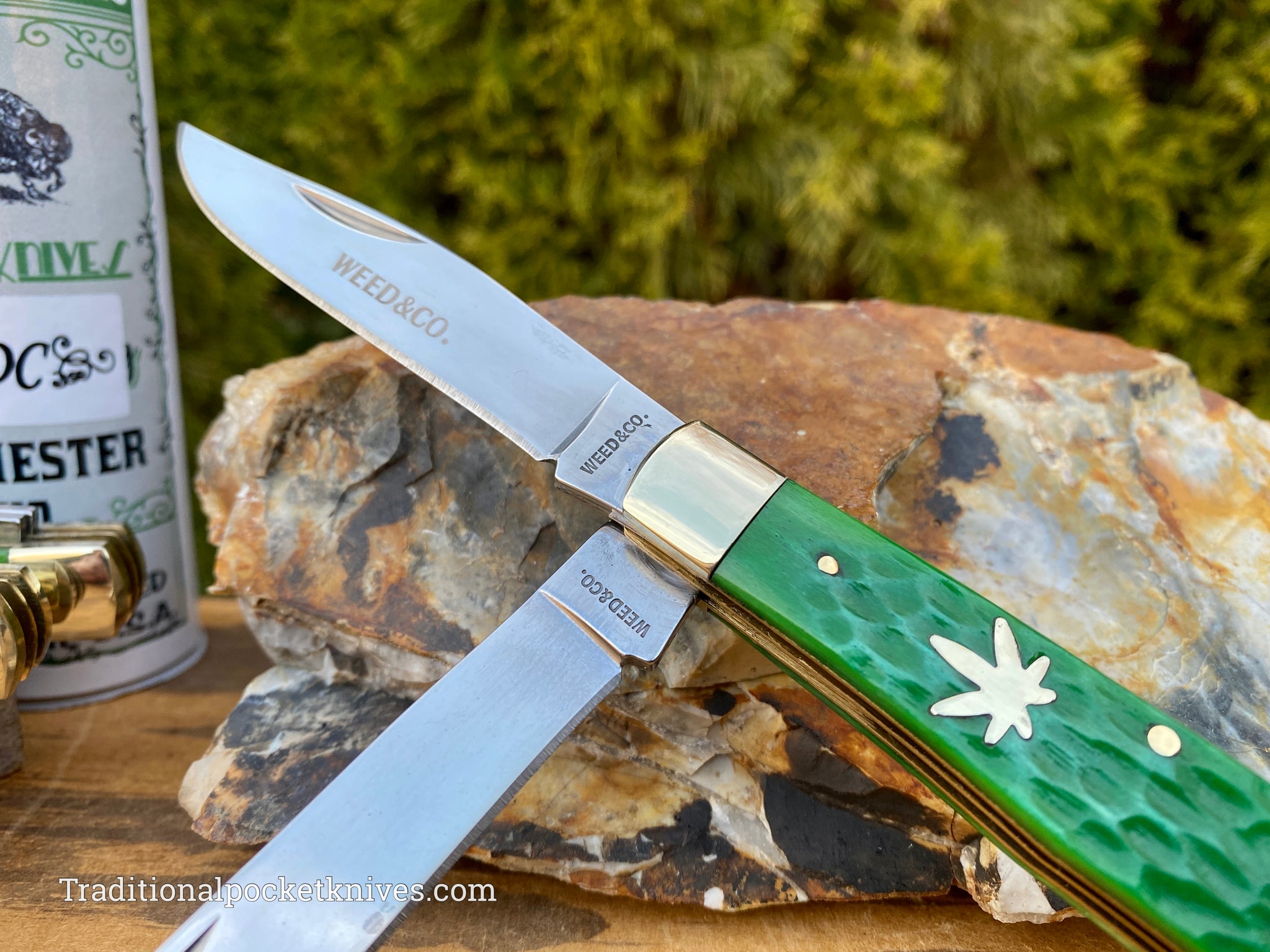 Cooper Cutlery Battle Axe Brand German Hunter Jigged Green Bone